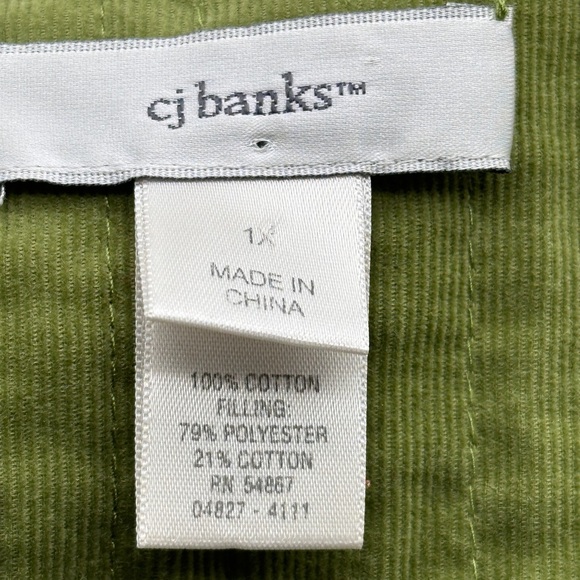 CJ Banks Reversible Floral and Green Vest Women Double-Sided size 1X (A22)‎ - Picture 9 of 11